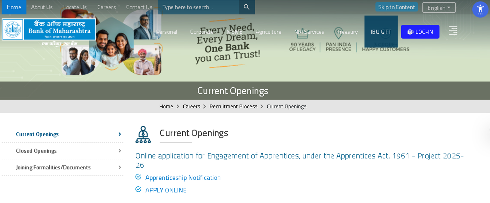 Bank of Maharashtra Apprentice Recruitment 2026 | 600 Posts